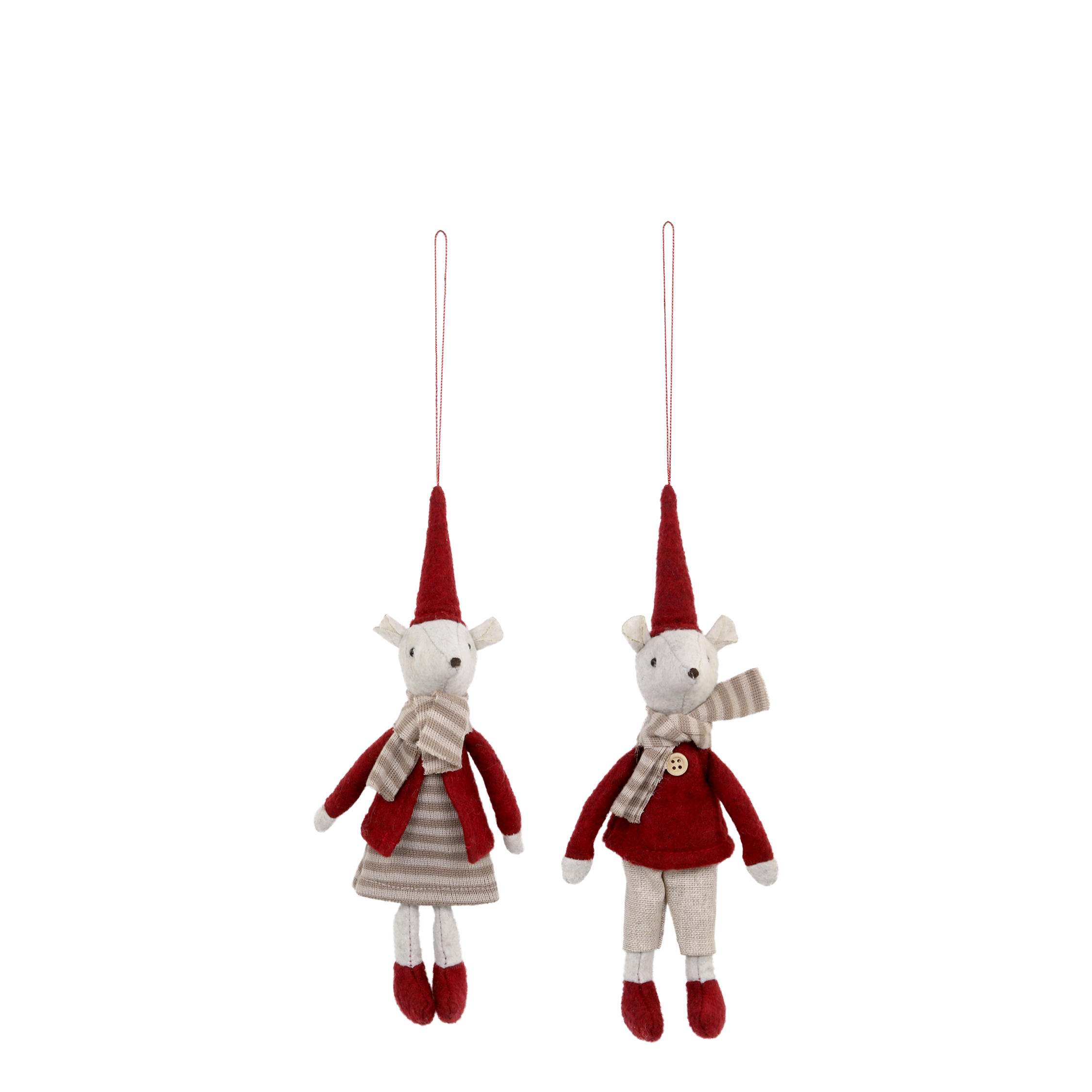 Julius & Juliane Christmas mice (pair)