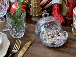 Christmas bauble bowl with lid