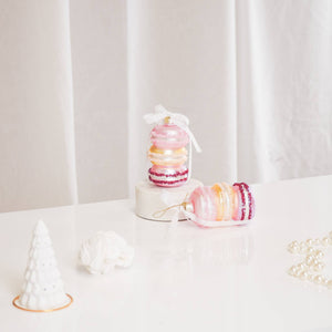 Macaroon Xmas glass ornament