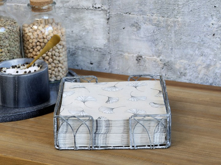 Zinc napkin holder