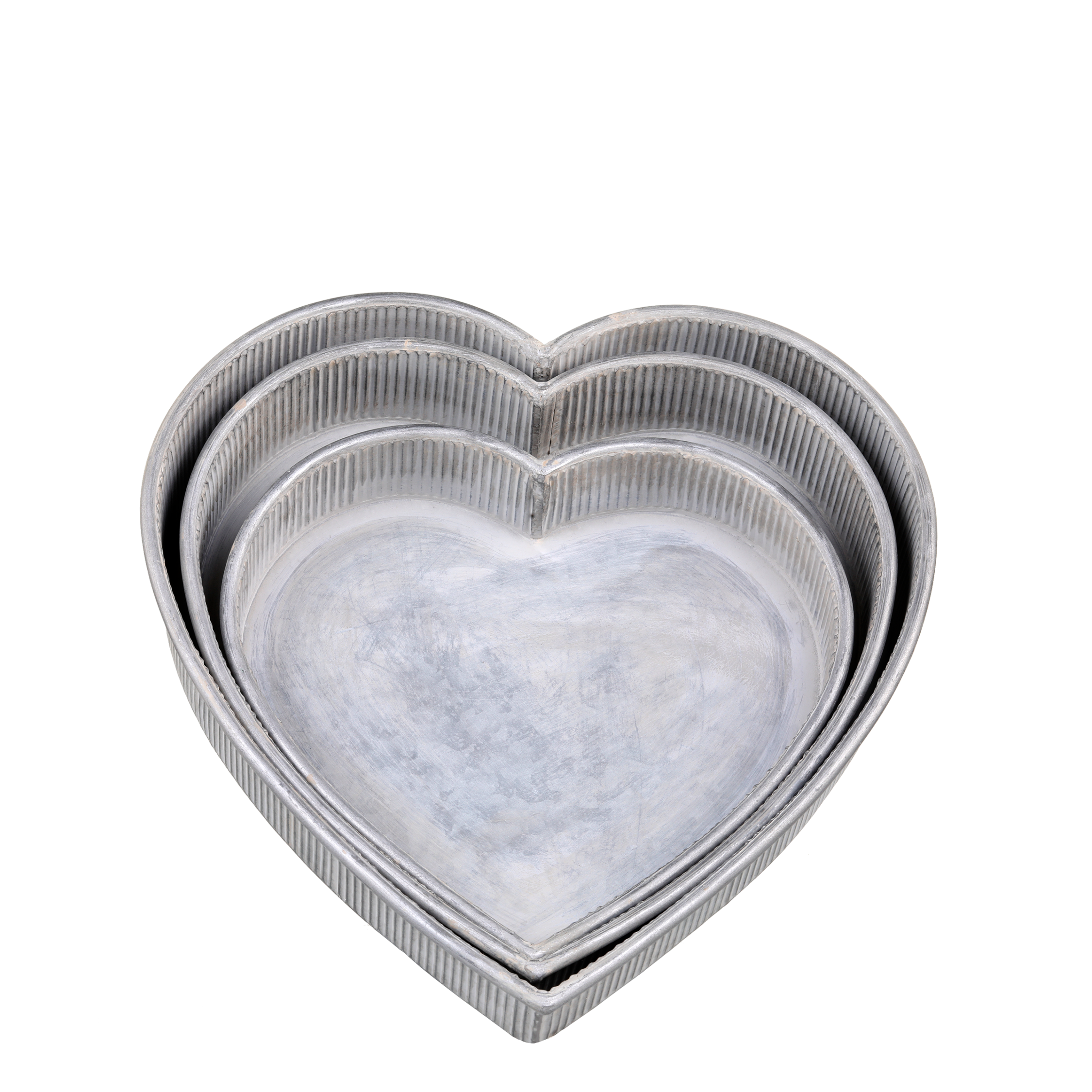 Zinc heart shaped tray