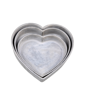 Zinc heart shaped tray