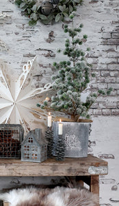 Zinc planter with Christmas motif