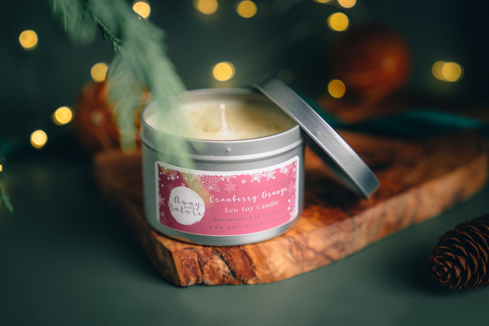 Cranberry Orange Eco Soy Candle 220g