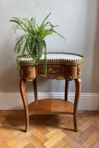 Antique early 1900’s kidney shaped occasional table