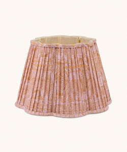 Diya Scalloped lampshade - pink & orange