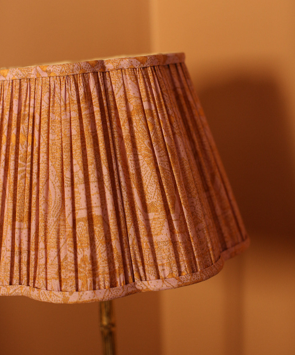 Diya Scalloped lampshade - pink & orange
