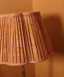 Diya Scalloped lampshade - pink & orange