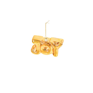 JOY glass Christmas ornament