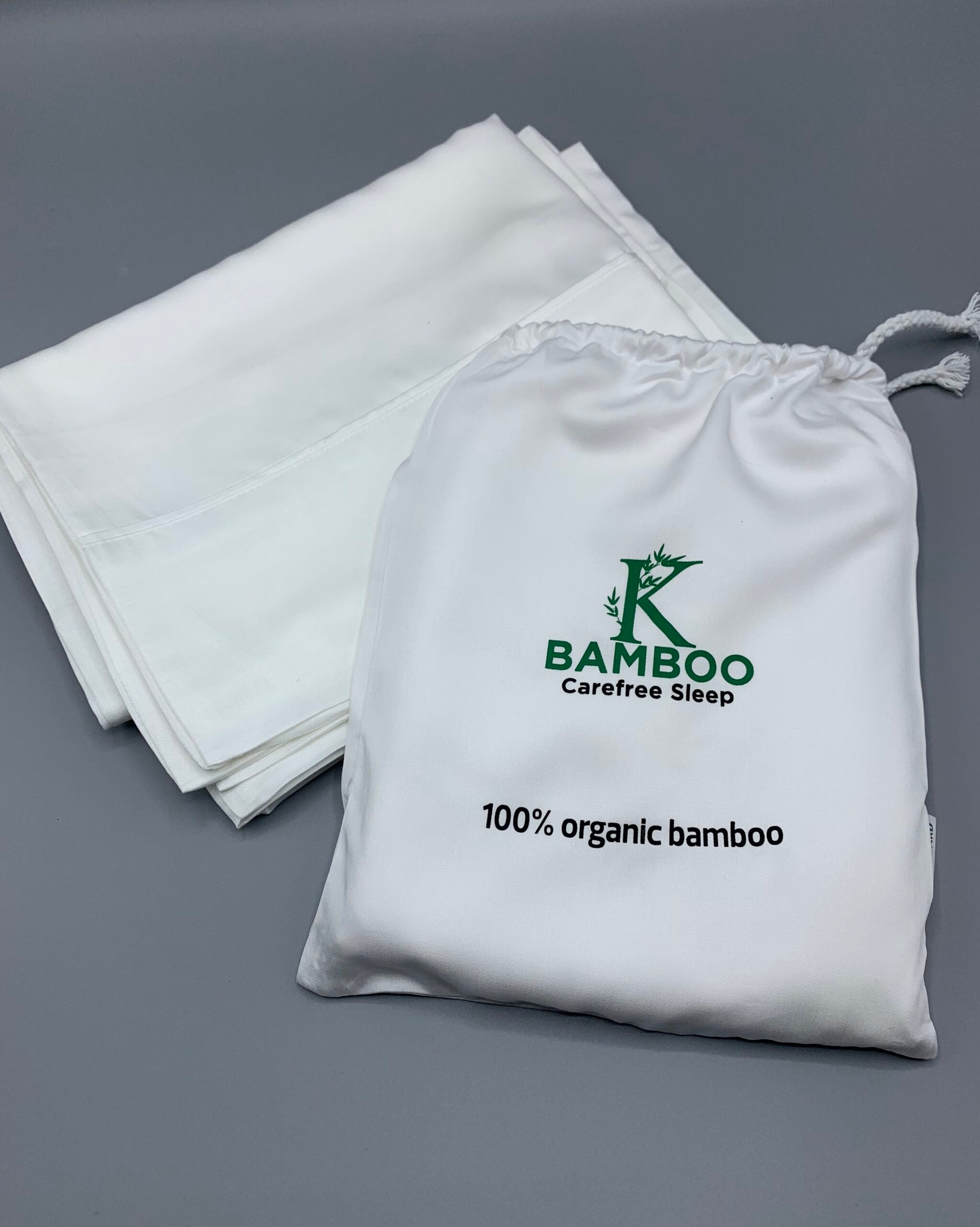 Organic Bamboo Pillow Case set (two) - White