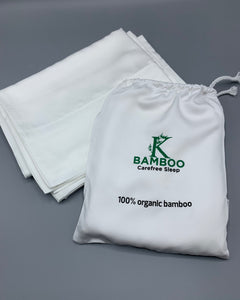 Organic Bamboo Pillow Case set (two) - White