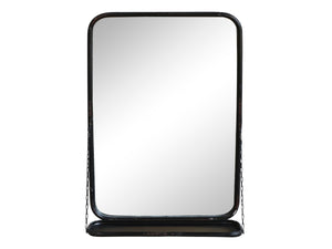 Industrial style mirror with shelf