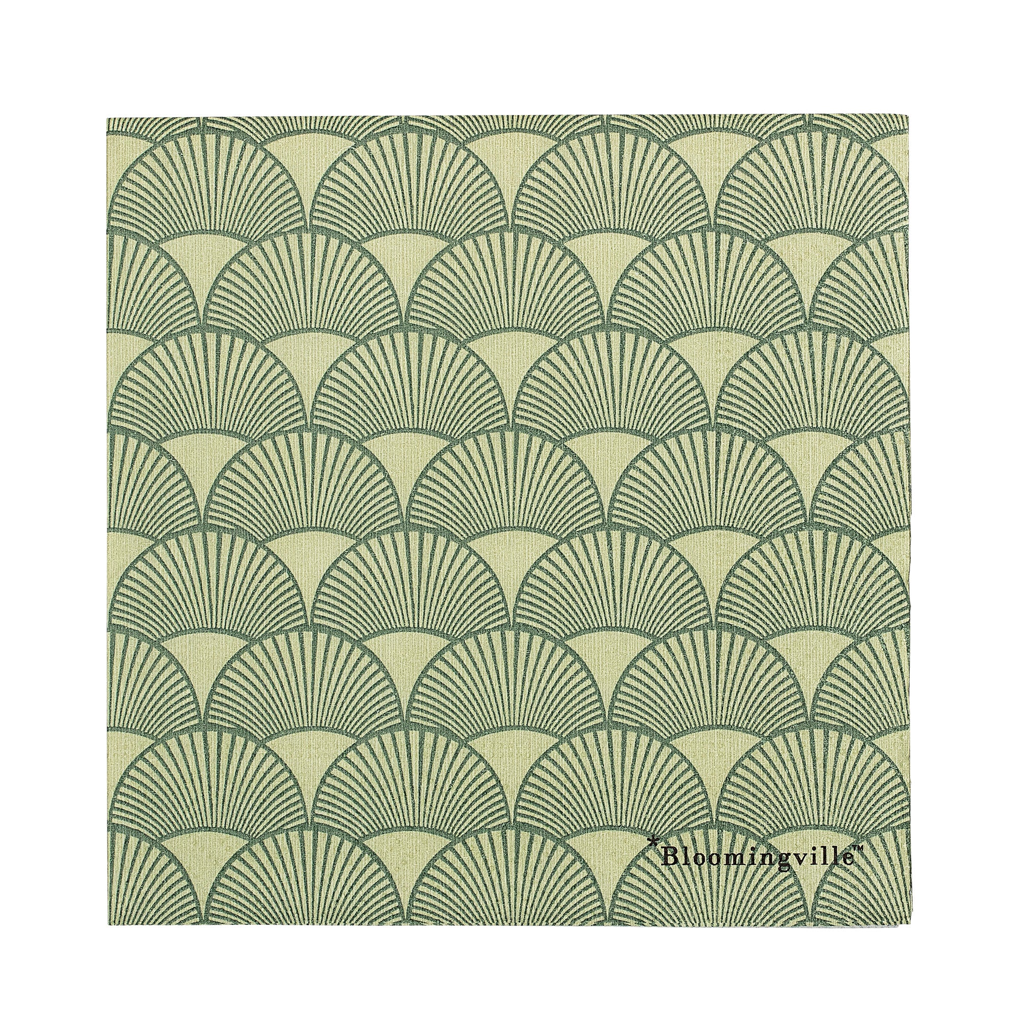 Green art deco napkin