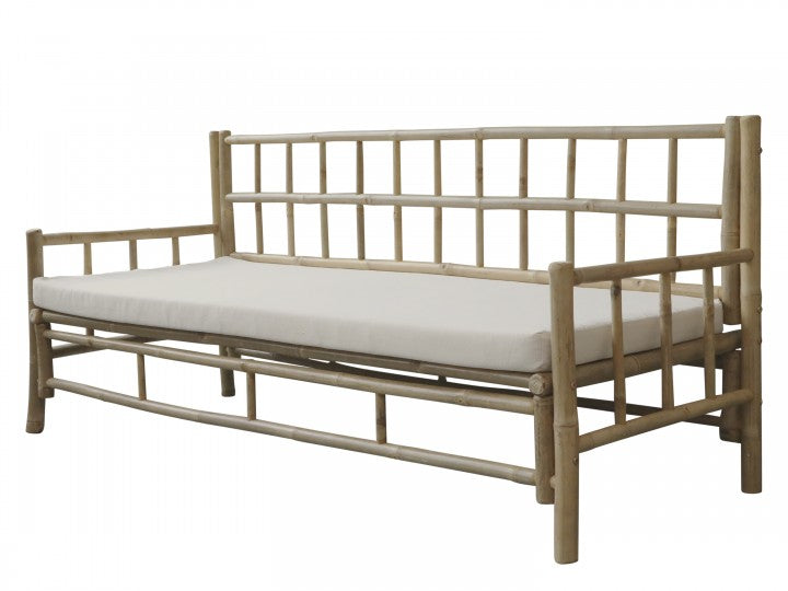 Lyon 3-seater bamboo sofa with cushion