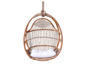 Rattan hanging egg chair