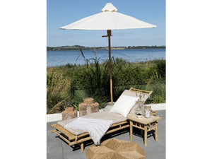 Bamboo lounger with soft latte mattress