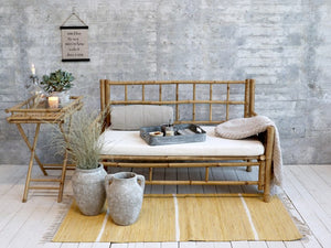 Lyon 2-seater bamboo sofa with cushion