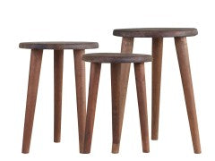 Rustic stools - set of 3