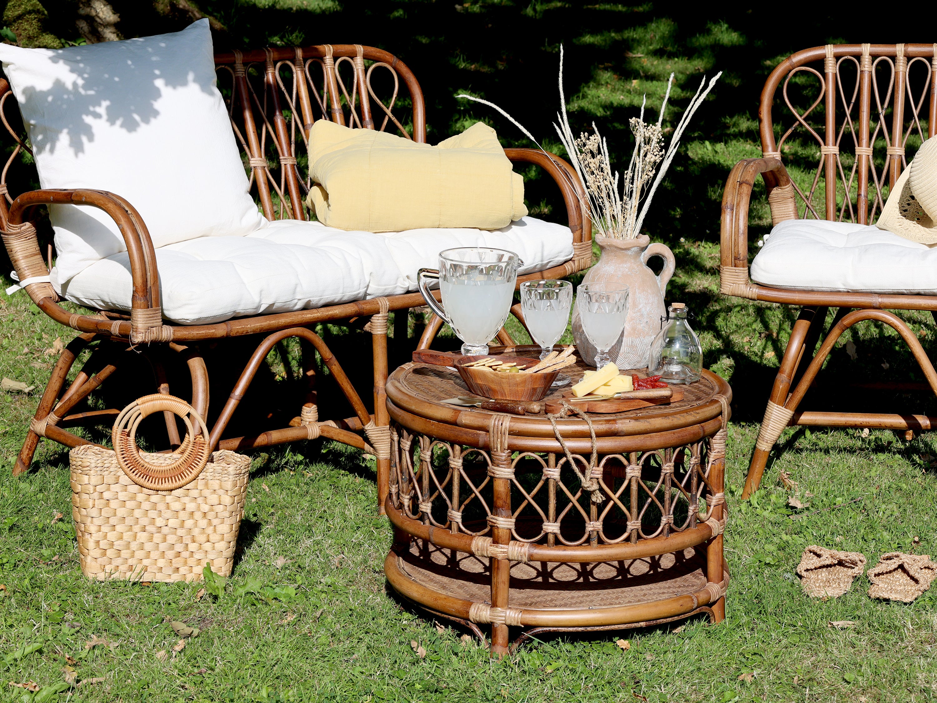 Anor Wicker Two Seater Sofa