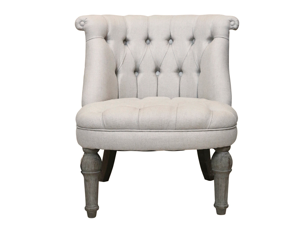 French armchair in linen fabric