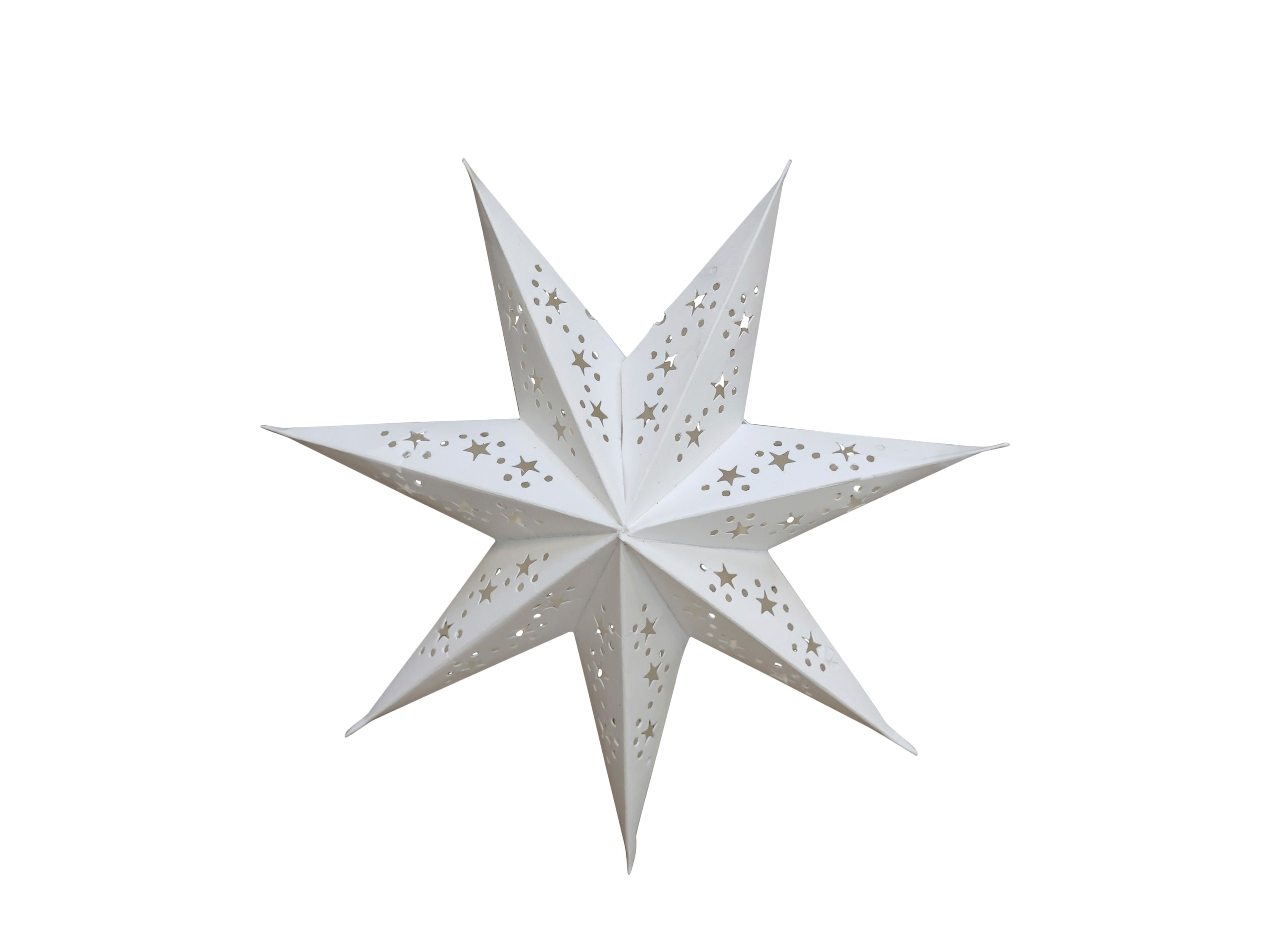 Paper star in white