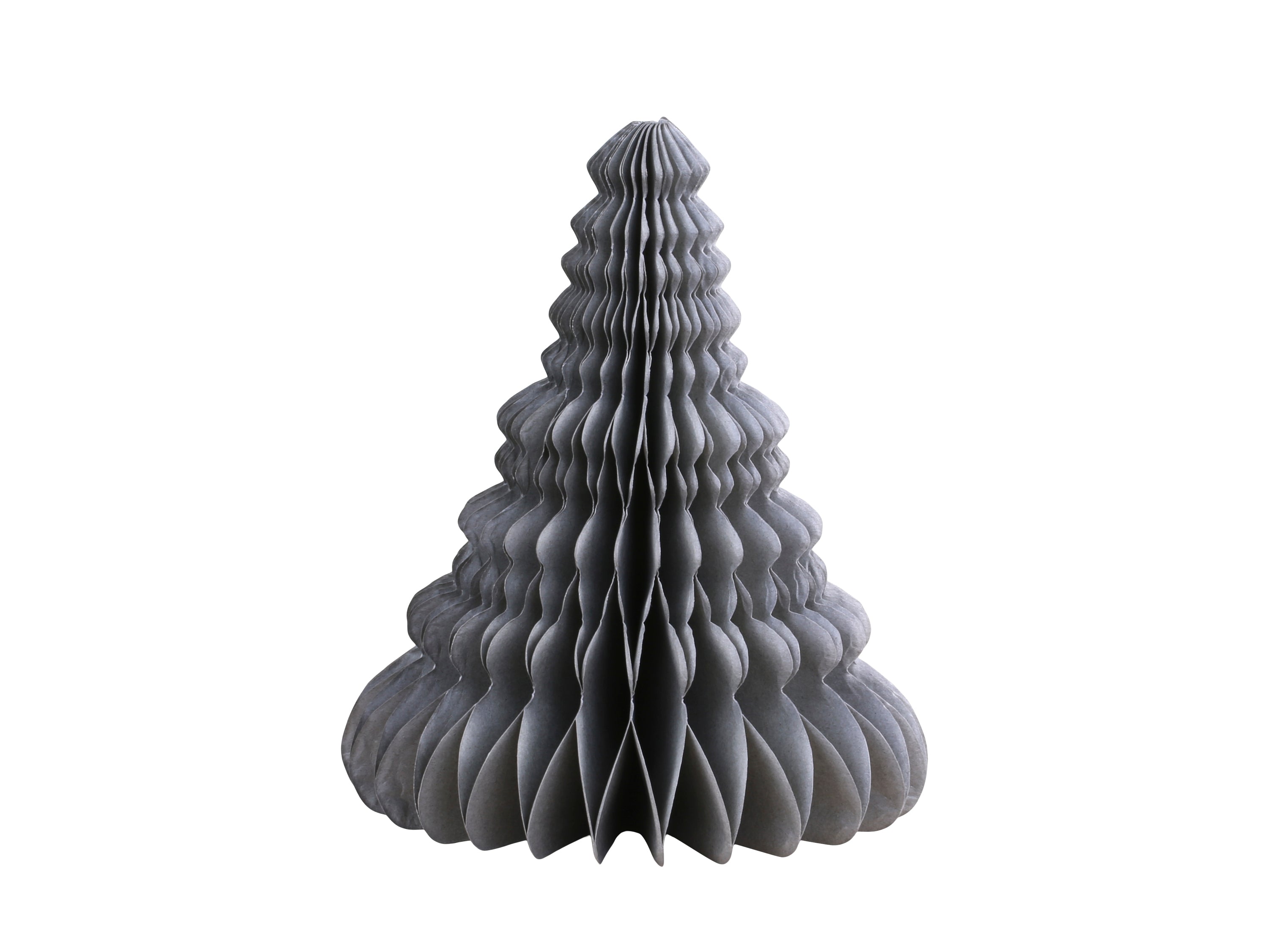 Pleated paper Christmas tree in French grey - small