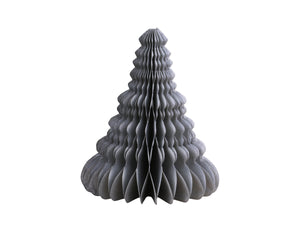 Pleated paper Christmas tree in French grey - small