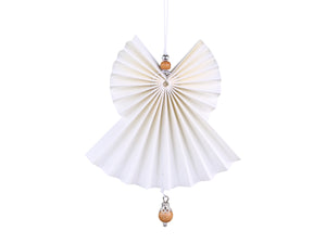 Paper angel with wooden pearl