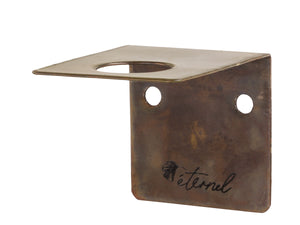 Holder for dispenser bottle in antique brass