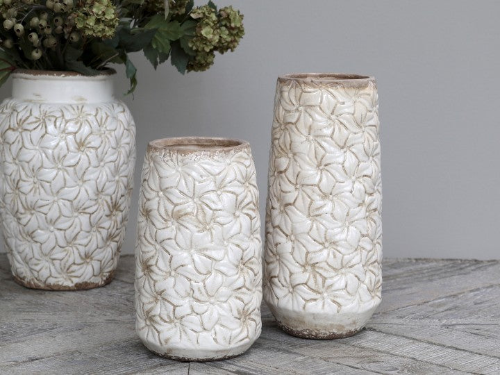 Cream ceramic vase - tall
