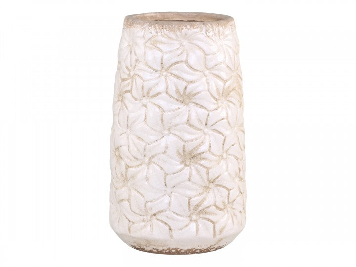Cream ceramic vase - tall