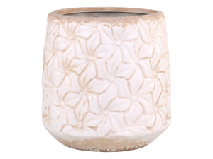 Cream ceramic plant pot - large