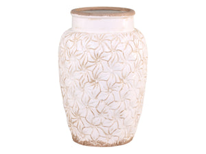 Cream ceramic vase - large