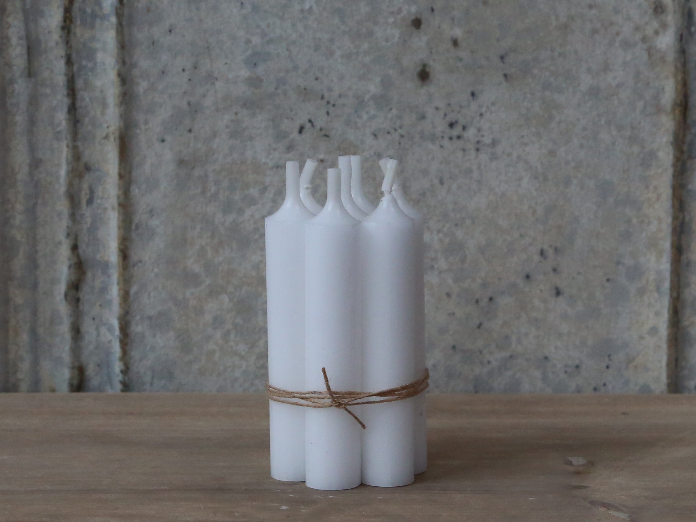 Dinner candle bundle - short in white