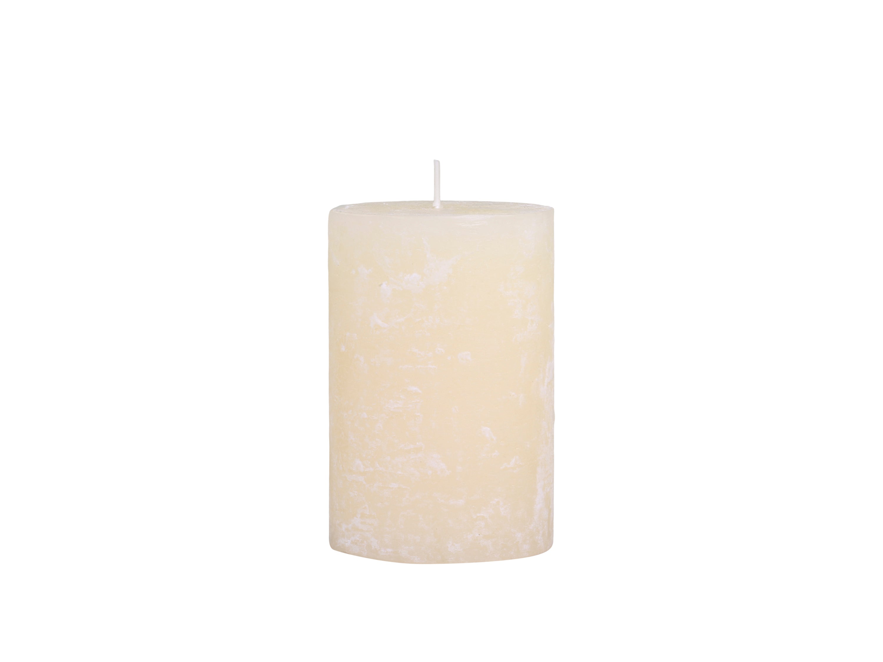 Rustic pillar candle in cream