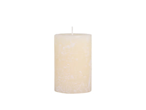 Rustic pillar candle in cream