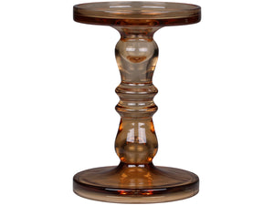 Caramel glass candlestick for pillar candle - tall