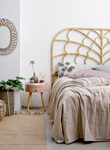 Peachy pink cotton cushion