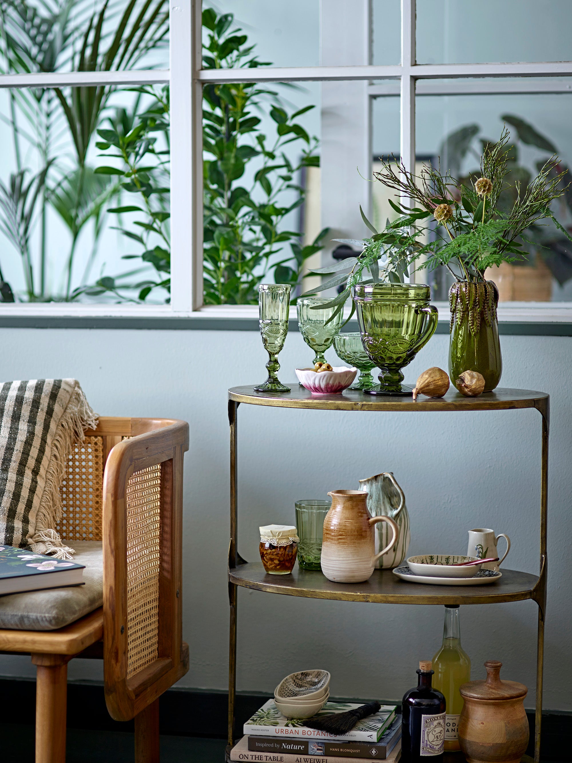 Brass bar table