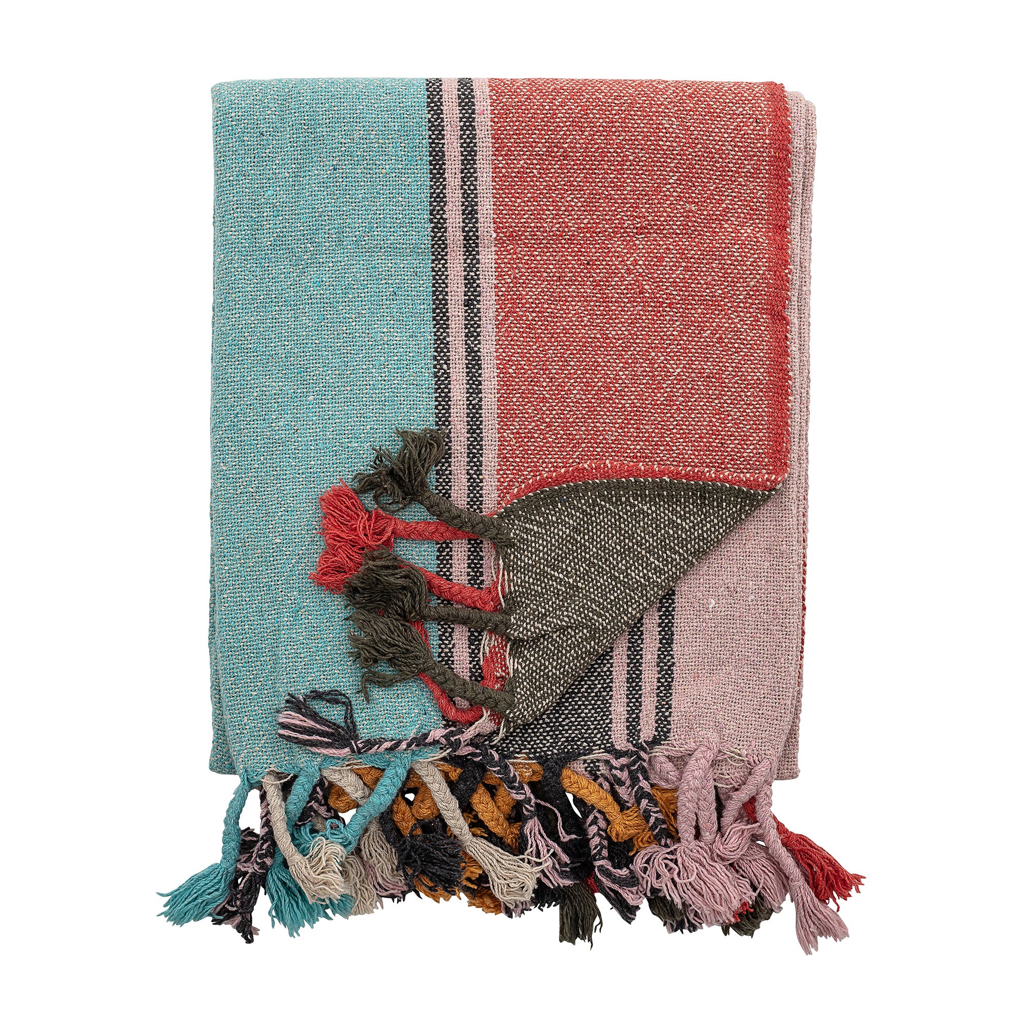 Striped boho throw