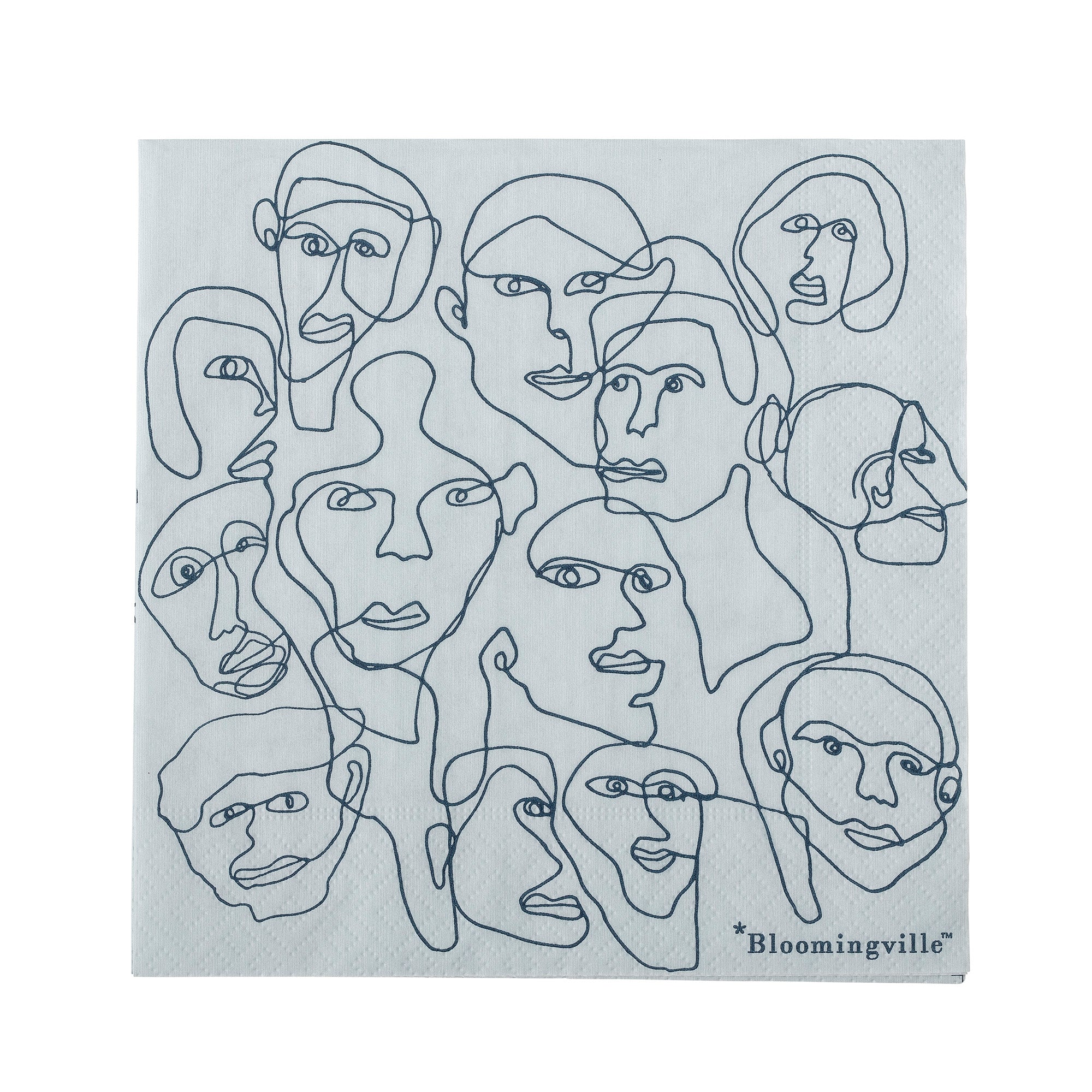 Blue Faces Paper Napkins