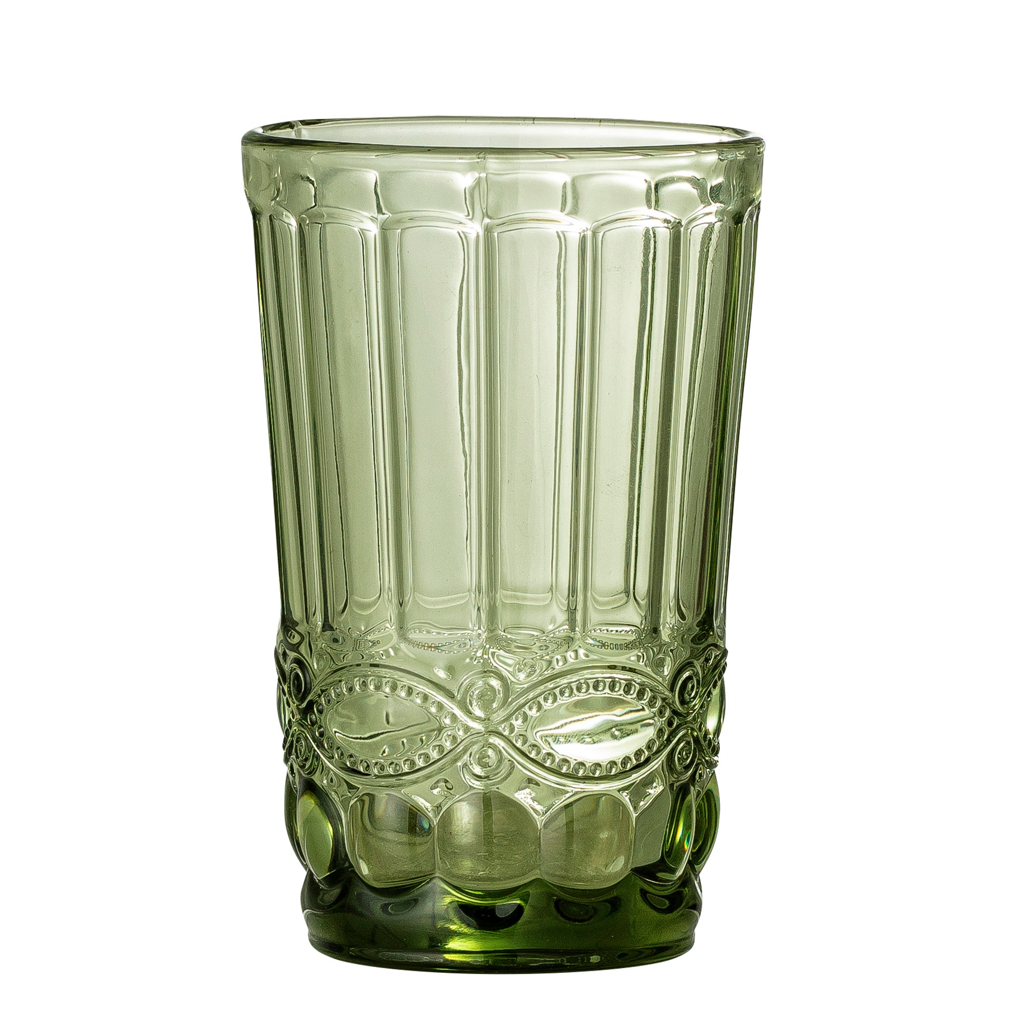 Florie green drinking glass (set of 4)