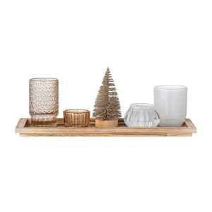 Christmas votive tray