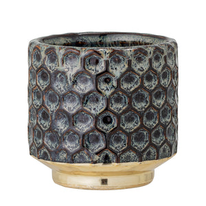 Blue stoneware votive