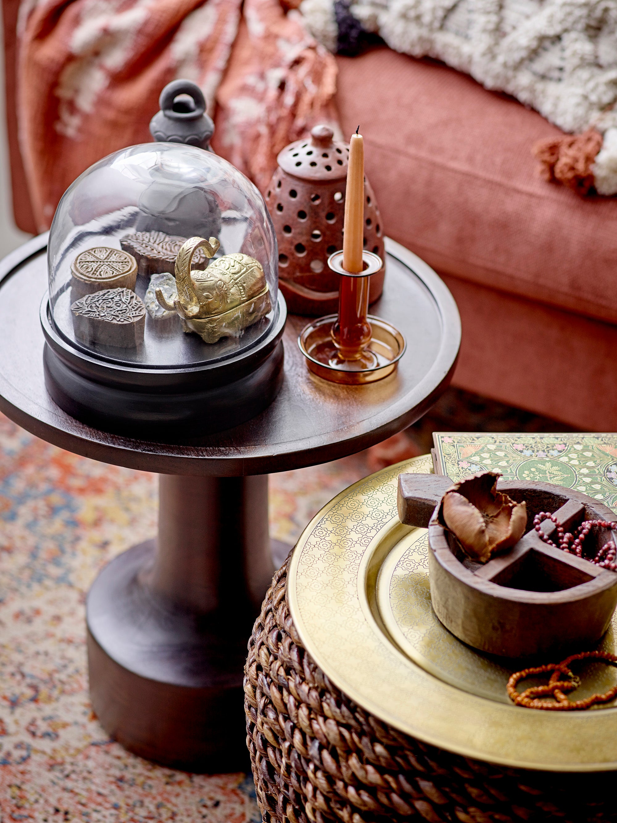 Brown Glass Candlestick