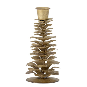 Bronze Metal Cone Candlestick