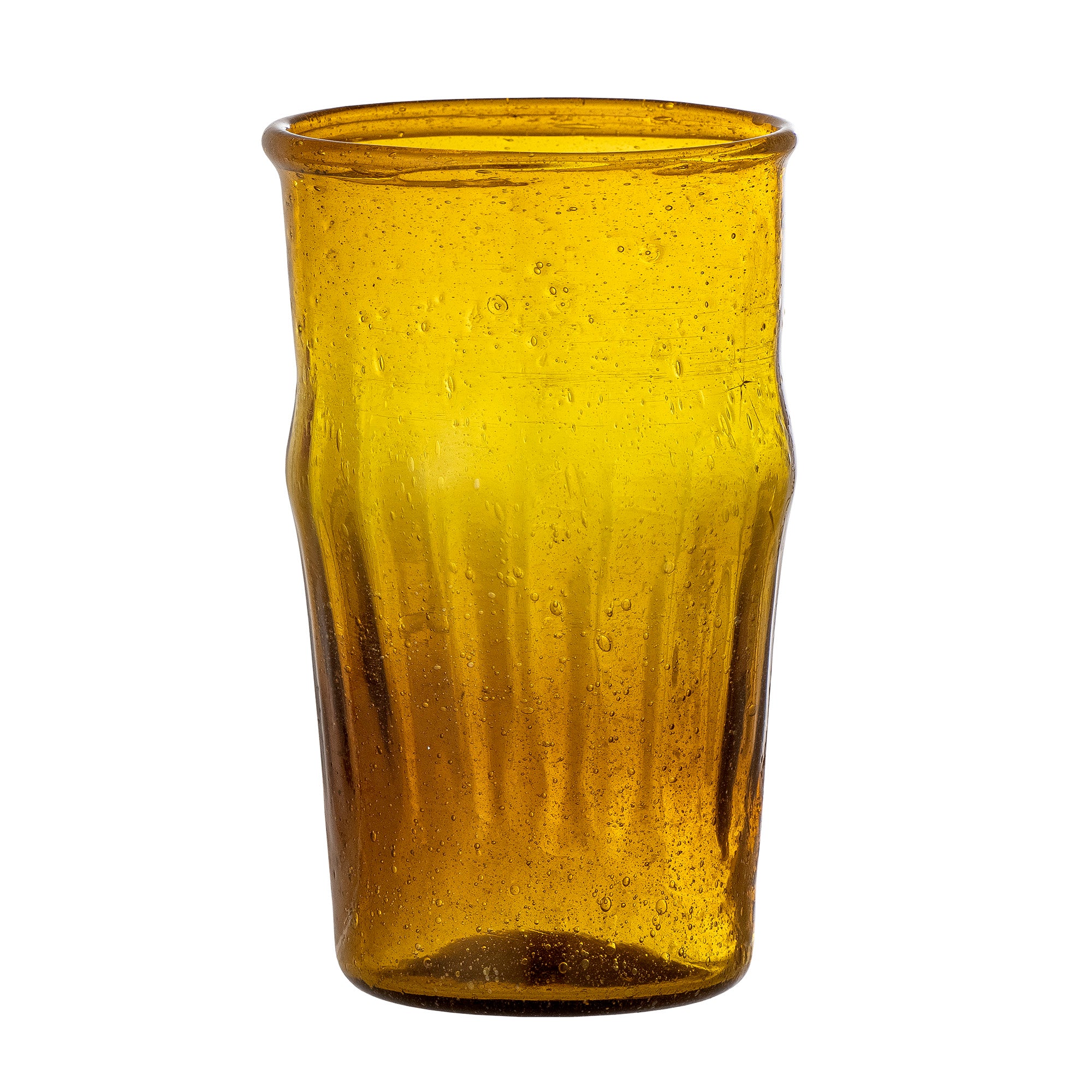 Yellow Recycled Drinking Glass - set of 4