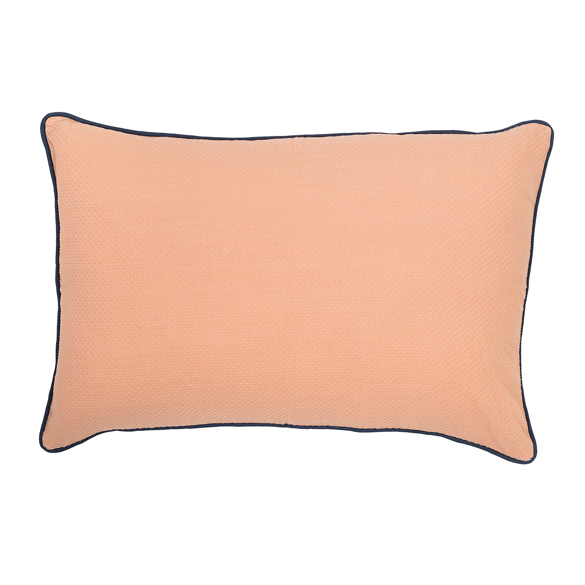 Peach woven cushion
