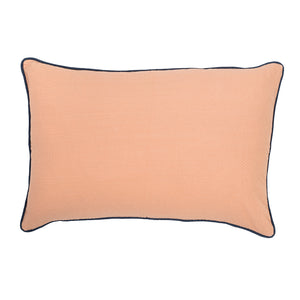 Peach woven cushion