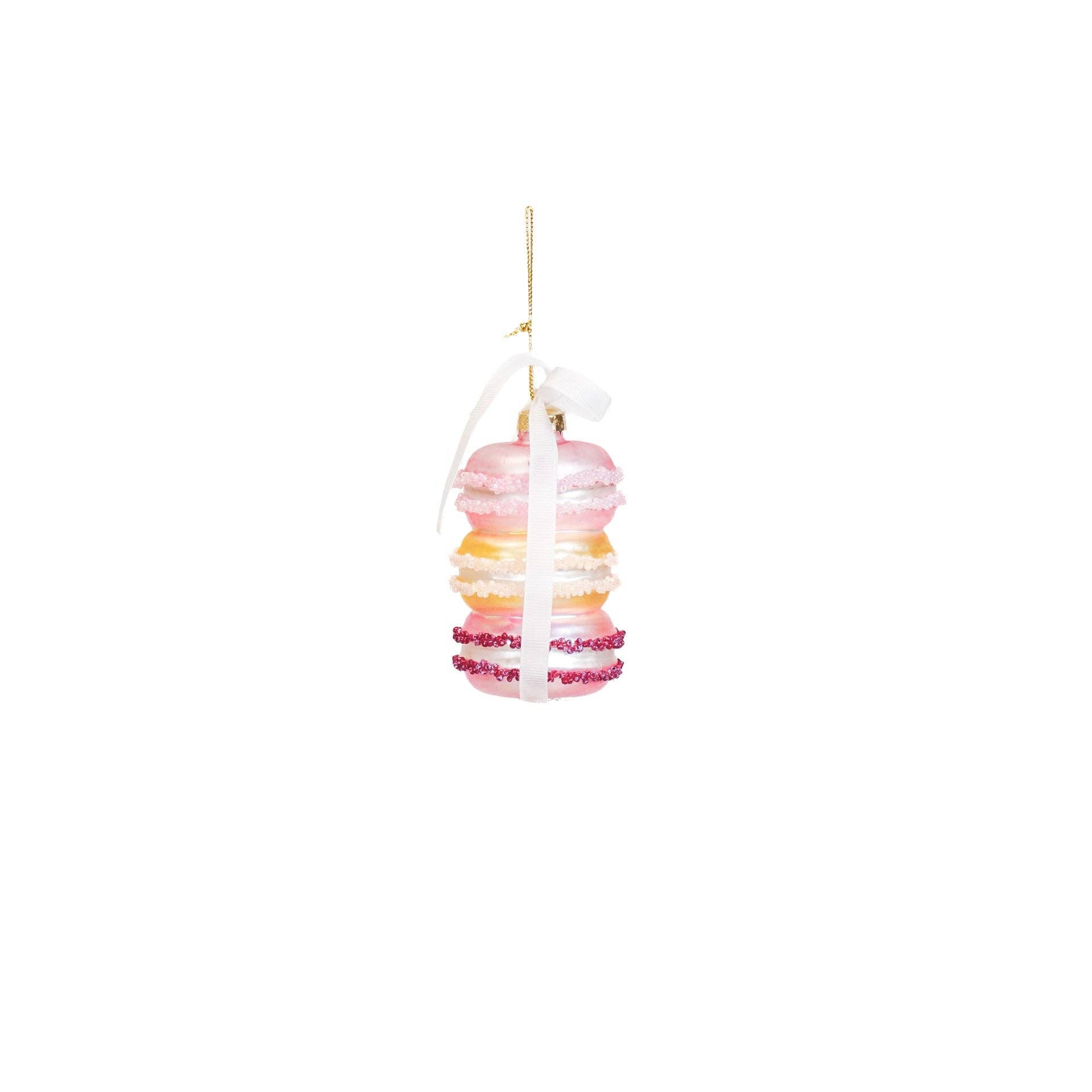 Macaroon Xmas glass ornament